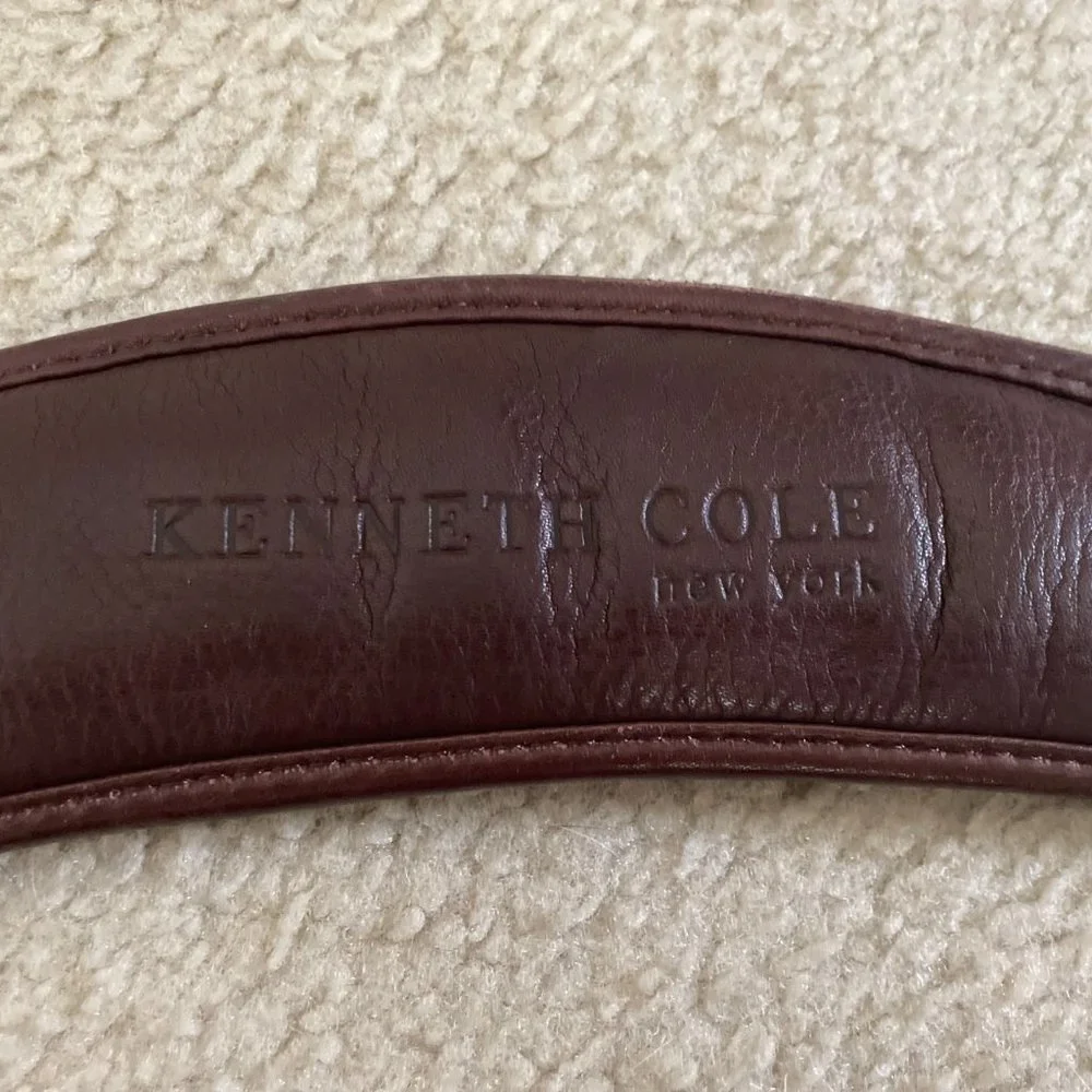 Kenneth Cole Brown Leather Messenger Satchel/Briefcase - Picture 14 of 14